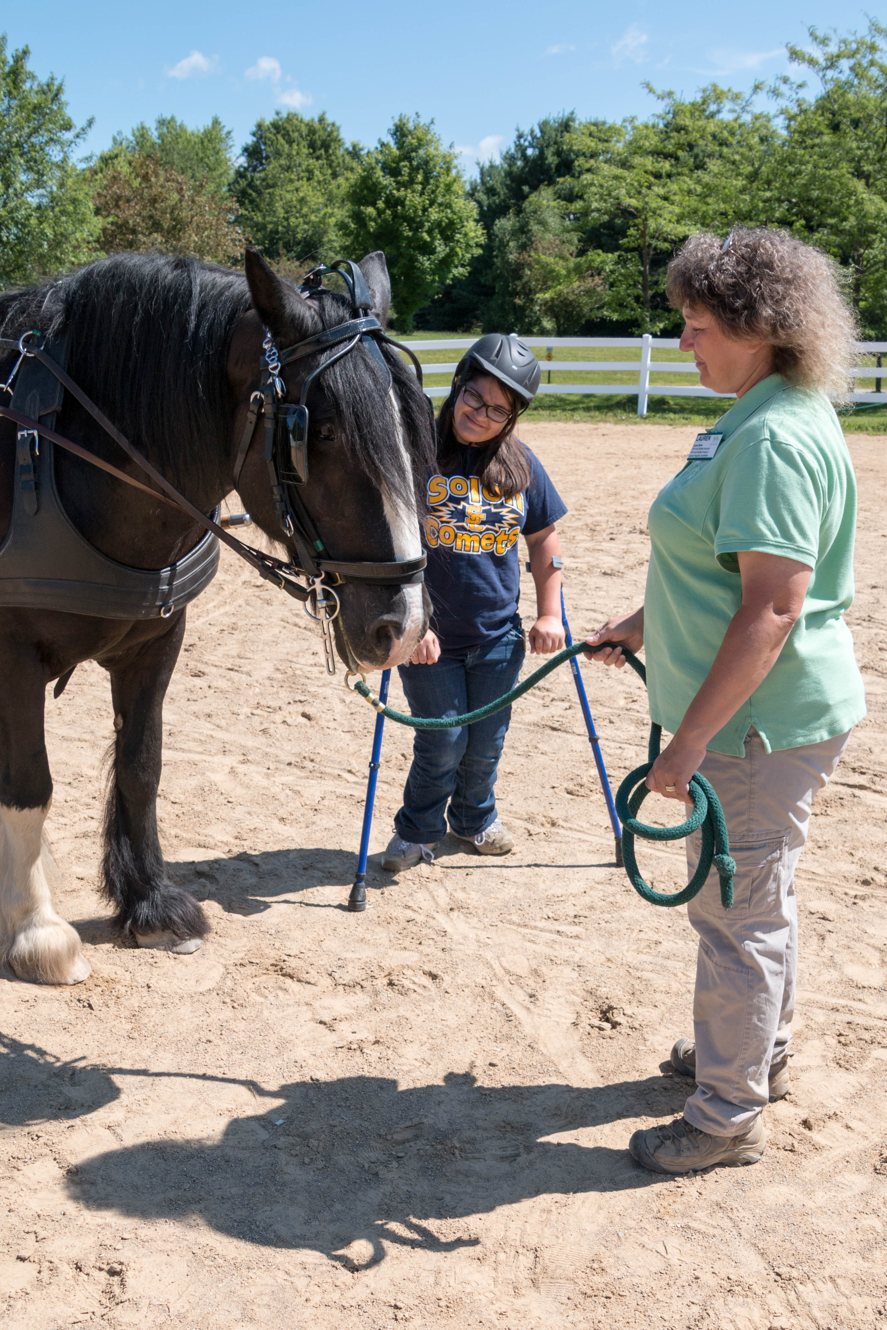 Youth learn from horses Fieldstone Farm Therapeutic Riding Center