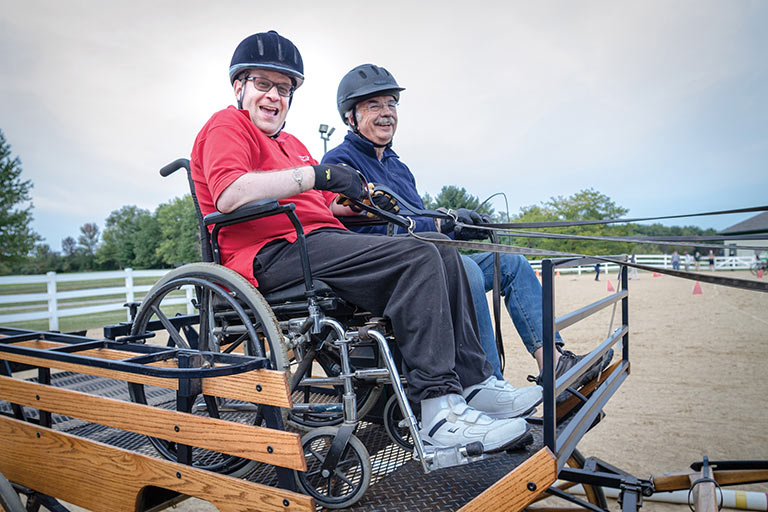 Brian driving a carriage