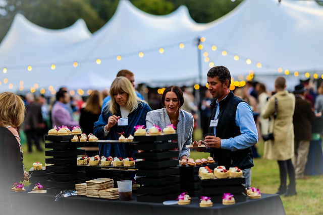 Chefs and food station